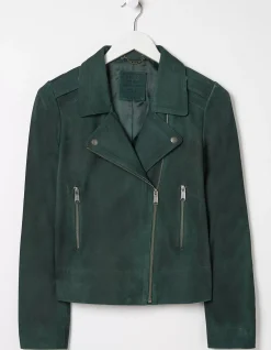 Women FatFace Coats & Jackets|Suzie Suede Biker Jacket