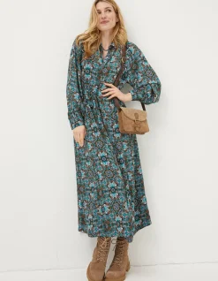 Women FatFace Dresses|Swinley Mirrored Midi Dress