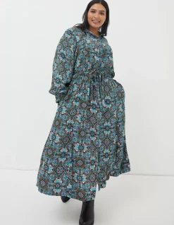 Women FatFace Dresses|Swinley Mirrored Midi Dress