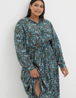Women FatFace Dresses|Swinley Mirrored Midi Dress