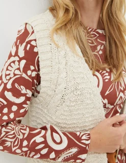 Women FatFace Knitwear|Talia Knitted Waistcoat