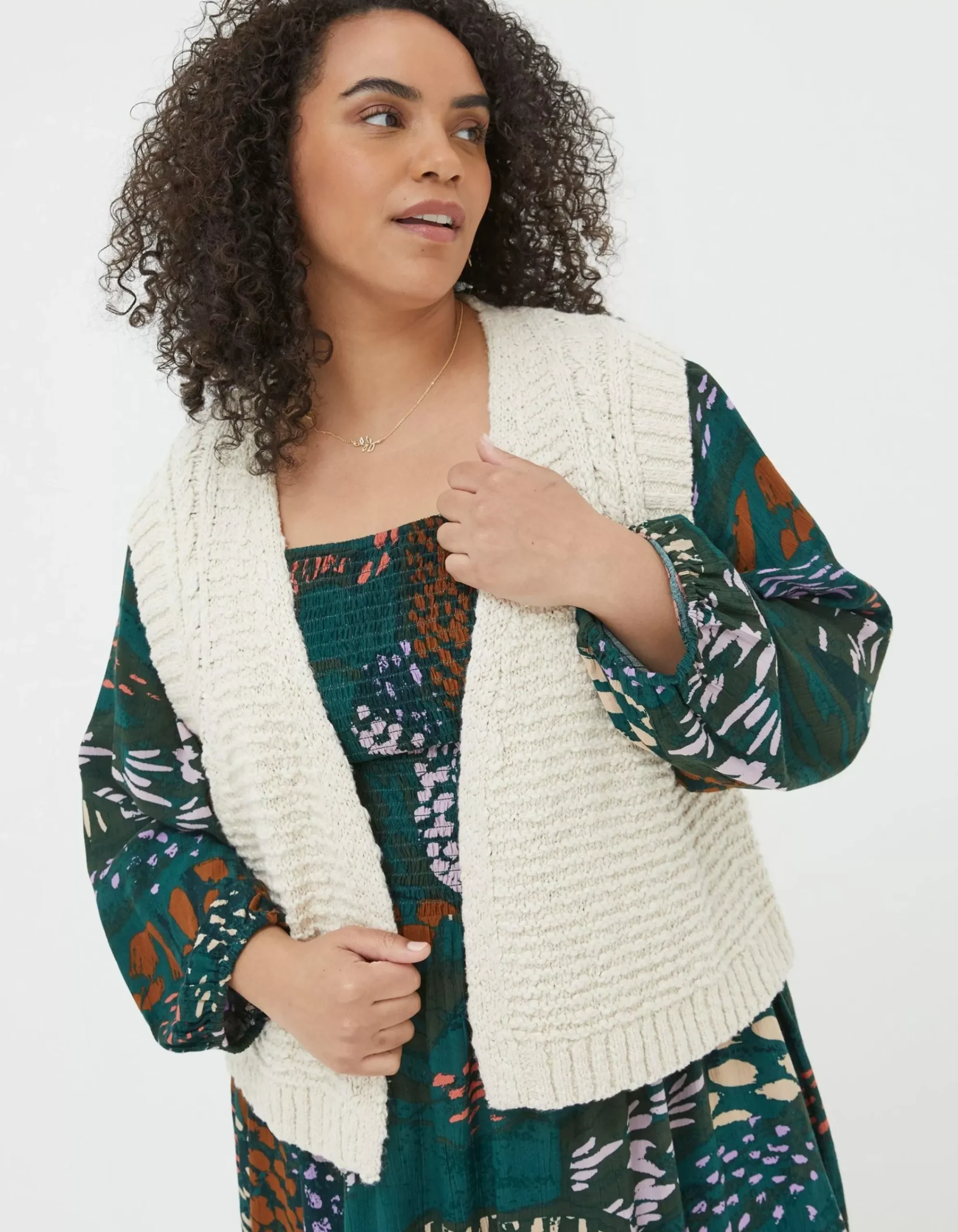 Women FatFace Knitwear|Talia Knitted Waistcoat