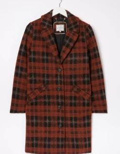 Women FatFace Coats & Jackets|Tanya Wool Blend Check Coat