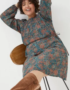 Women FatFace Dresses|Taylor Textured Spot Dress