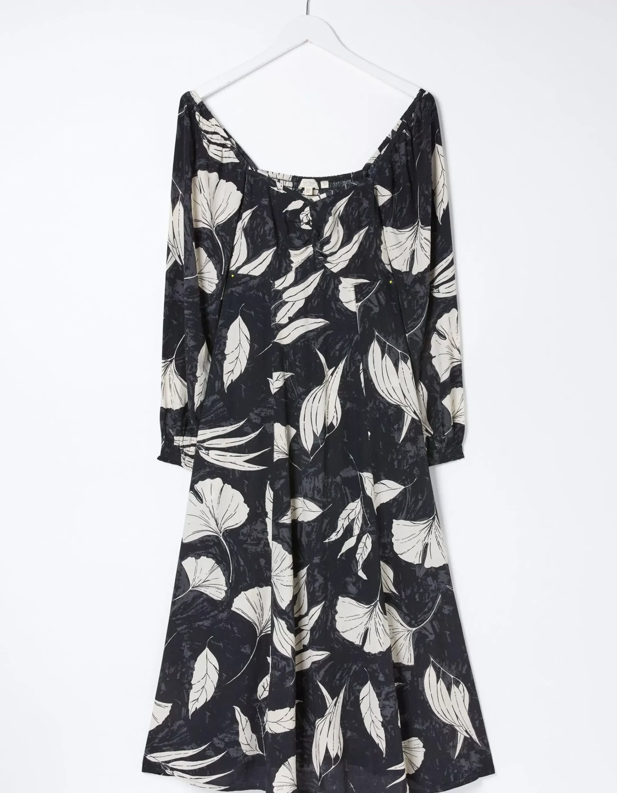 Women FatFace Dresses|Tessa Twilight Leaves Midi Dress