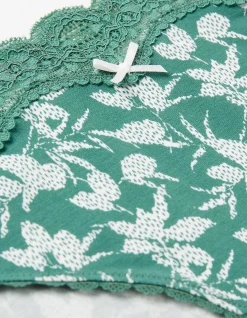 Women FatFace View All|Textured Leaves Mini Knickers