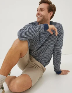 Men FatFace Knitwear|Textured Stripe Crew