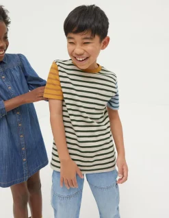 Boys FatFace View All|Textured Stripe T-Shirt