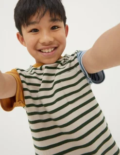 Boys FatFace View All|Textured Stripe T-Shirt