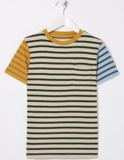Boys FatFace View All|Textured Stripe T-Shirt