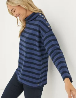 Women FatFace Sweatshirts & Hoodies|Thayer Funnel Stripe Sweatshirt