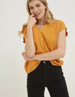 Women FatFace Knitwear|Thea Button Cardi