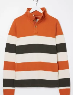 Men FatFace Sweatshirts & Hoodies|Thorpe Rugby Stripe Half Neck