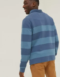 Men FatFace Sweatshirts & Hoodies|Thorpe Rugby Stripe Half Neck
