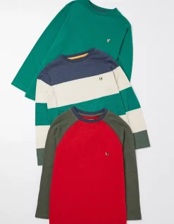 Boys FatFace View All|Three Pack Long Sleeve T-Shirts