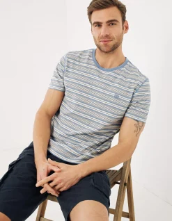 Men FatFace Nightwear & Pyjamas|Three Pack Stripe T-Shirts