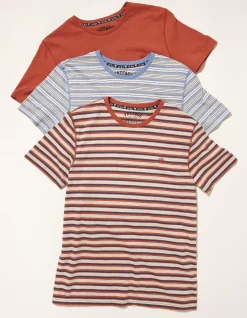 Men FatFace Nightwear & Pyjamas|Three Pack Stripe T-Shirts