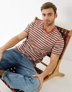 Men FatFace Nightwear & Pyjamas|Three Pack Stripe T-Shirts