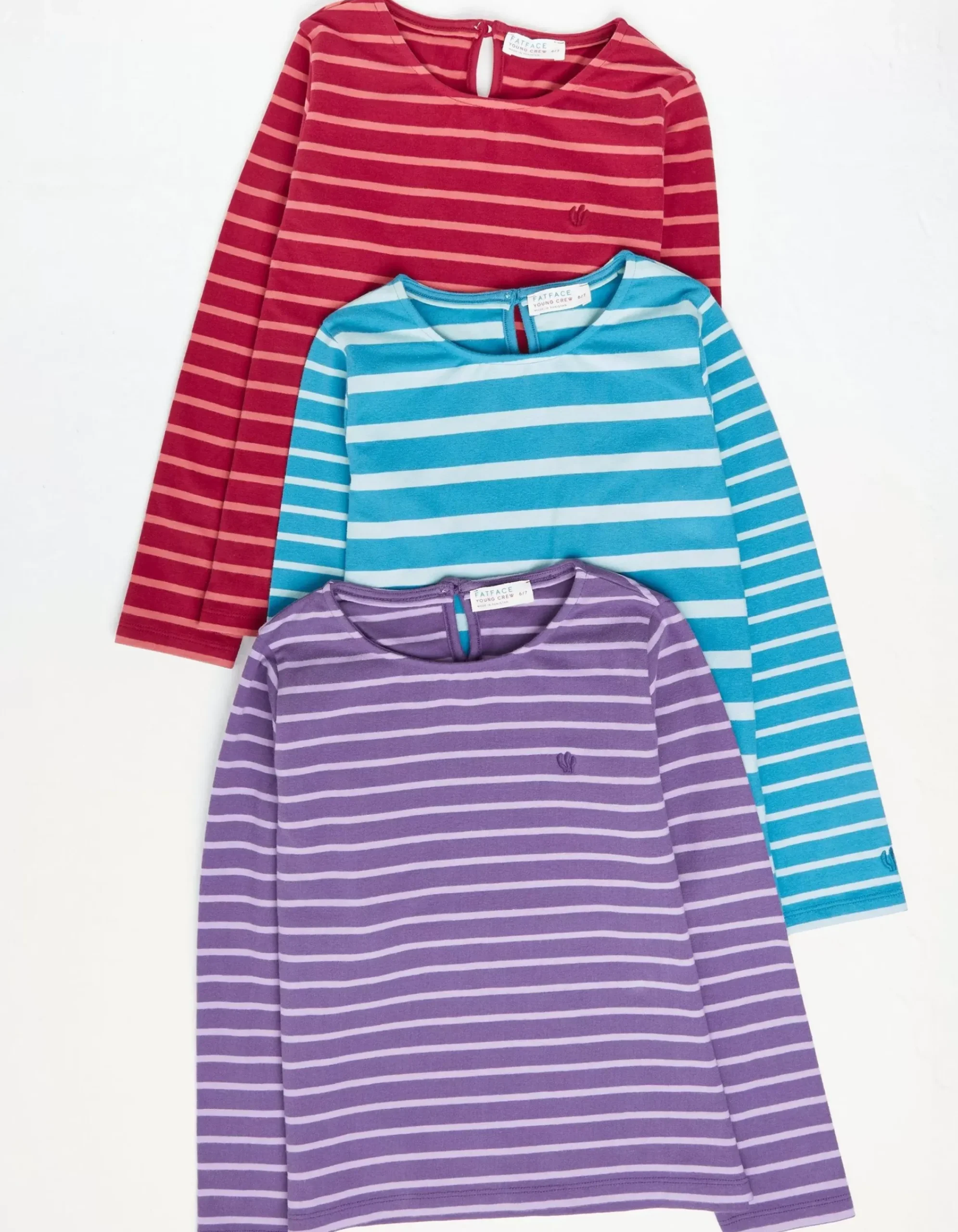 Girls FatFace View All|Three Pack Stripe T-Shirts