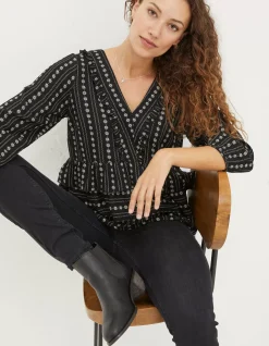 Women FatFace Shirts & Blouses|Tibby Frill Floral Blouse