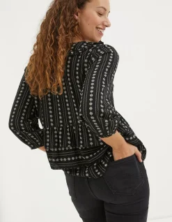 Women FatFace Shirts & Blouses|Tibby Frill Floral Blouse