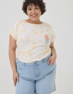 Women FatFace Tops & T-Shirts|Tie Dye Happiness T-Shirt