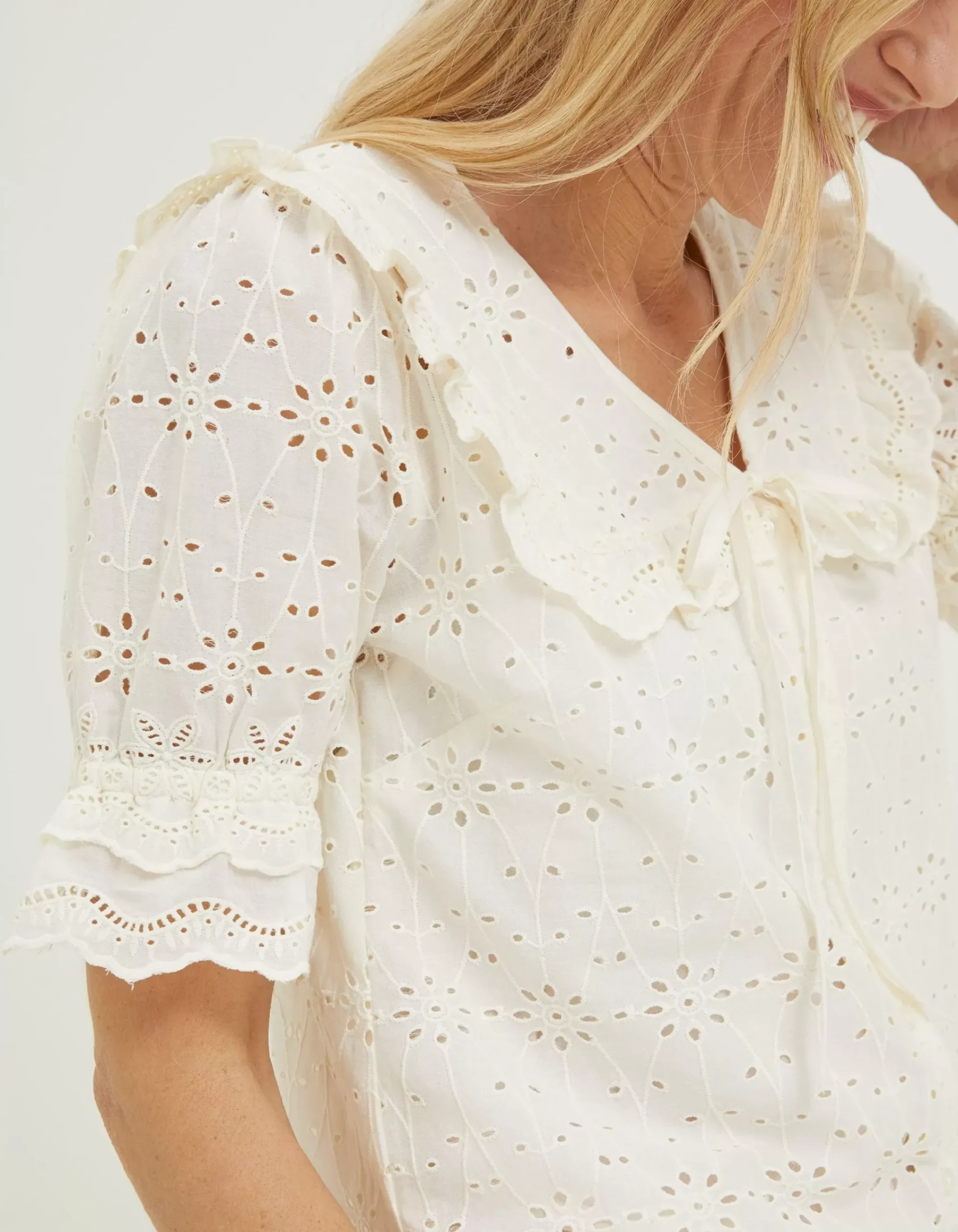 Women FatFace Shirts & Blouses|Tina Broderie Collar Blouse