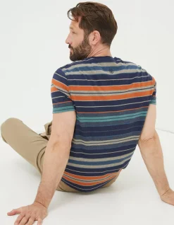 Men FatFace T-Shirts|Trescowe Stripe T-Shirt
