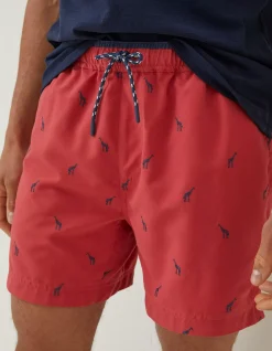 Men FatFace Swimwear|Trevose Giraffe Swim Shorts