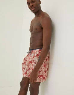 Men FatFace Swimwear|Trevose Leaf Print Swim Shorts