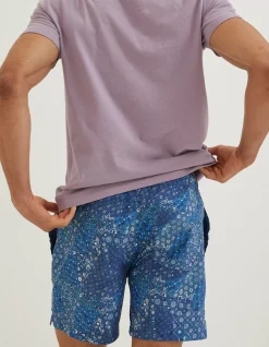 Men FatFace Swimwear|Trevose Patchwork Swim Shorts