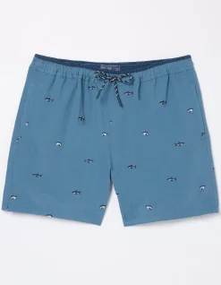 Men FatFace Swimwear|Trevose Shark Swim Shorts