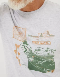 Men FatFace T-Shirts|Trip Notes Printed T-Shirt