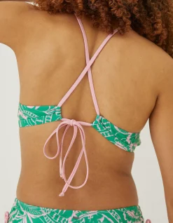 Women FatFace Beachwear & Swimwear|Tropical Leaves Bikini Top