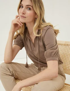 Women FatFace Tops & T-Shirts|Tula Notch Top