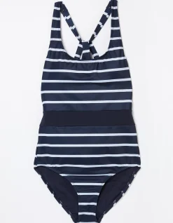 Women FatFace Beachwear & Swimwear|Tummy Control Breton Swimsuit