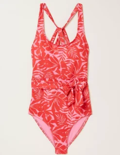 Women FatFace Beachwear & Swimwear|Tummy Control Ikat Leaves Swimsuit