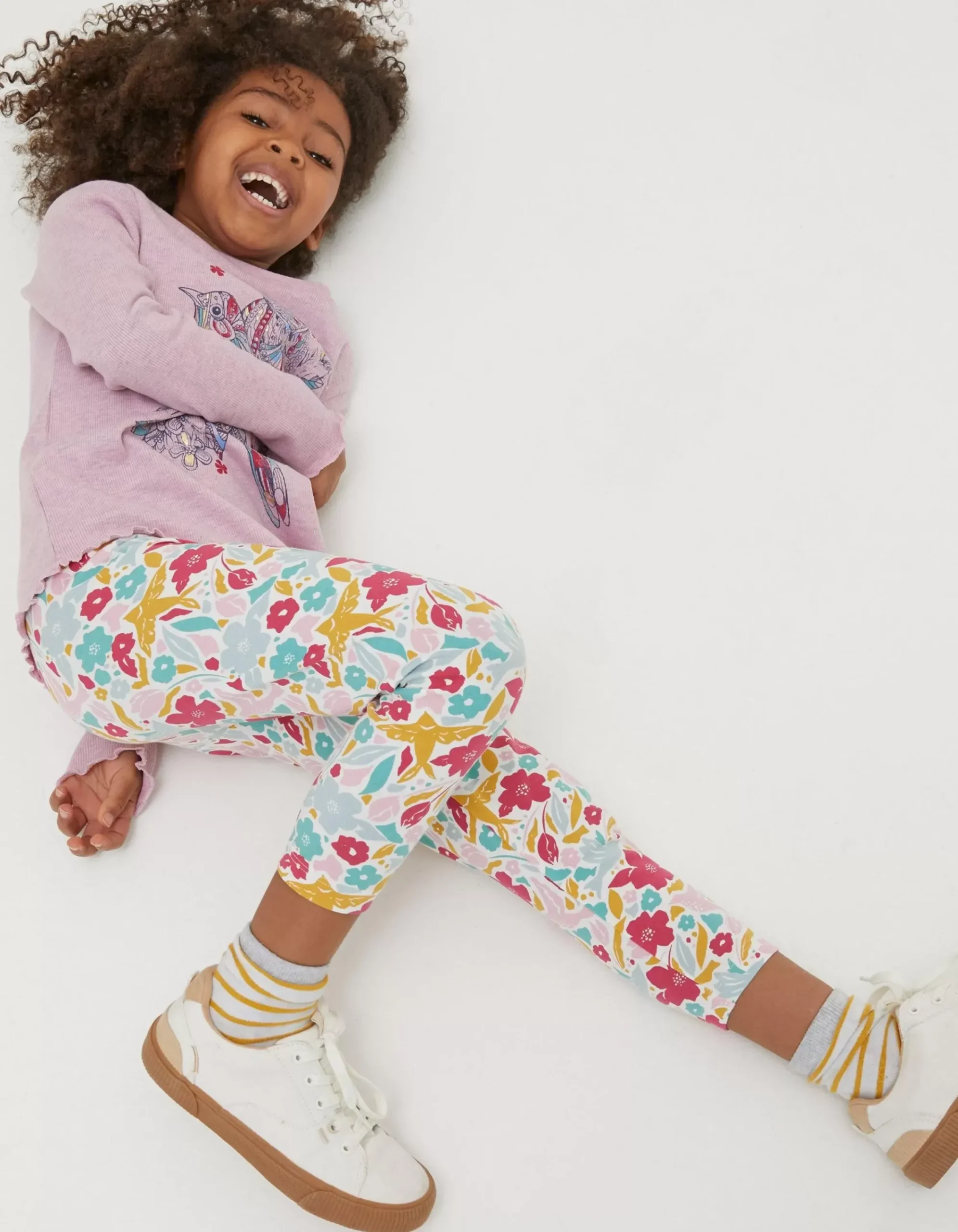 Girls FatFace View All|Two Pack Floral Blooms Crop Leggings