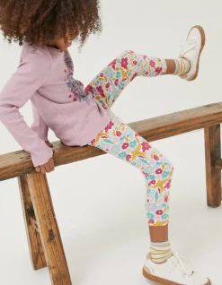 Girls FatFace View All|Two Pack Floral Blooms Crop Leggings