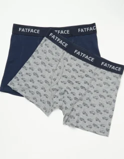 Men FatFace View All|Two Pack Land Rover Print Boxers