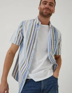 Men FatFace Shirts|Tynemouth Stripe Shirt