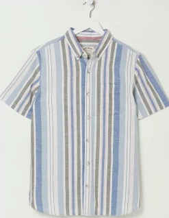 Men FatFace Shirts|Tynemouth Stripe Shirt