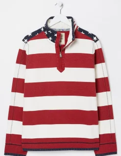 Men FatFace Sweatshirts & Hoodies|Usa Block Stripe Airlie Sweatshirt