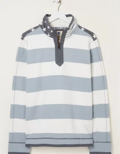 Men FatFace Sweatshirts & Hoodies|Usa Block Stripe Airlie Sweatshirt