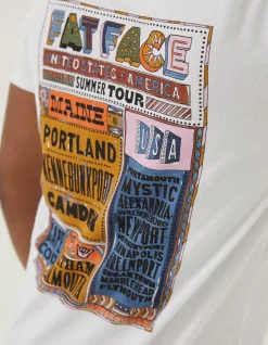 Men FatFace T-Shirts|Usa Festival T-Shirt