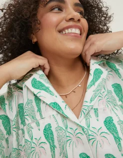 Women FatFace Shirts & Blouses|Val Parrot Linen Blend Shirt