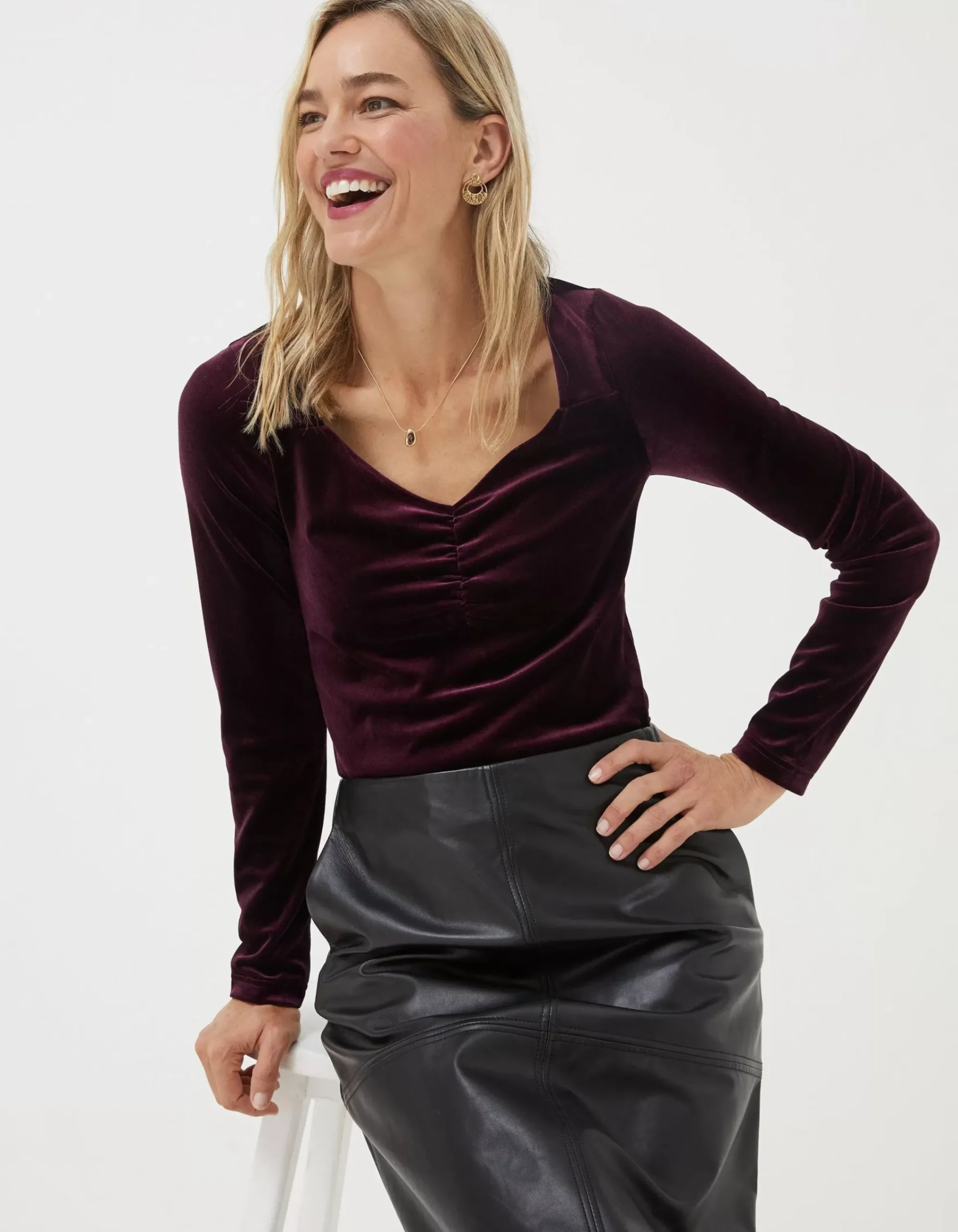 Women FatFace View All|Valerie Velvet Top