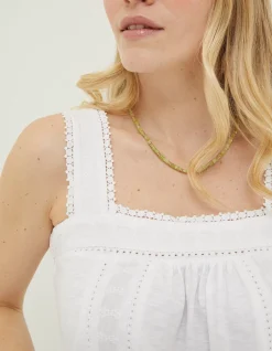 Women FatFace Tops & T-Shirts|Viv Embroidered Cami
