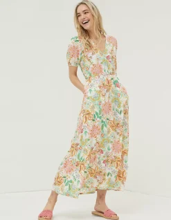 Women FatFace Dresses|Vivvie Paradise Midi Dress