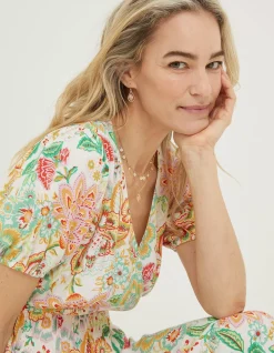 Women FatFace Dresses|Vivvie Paradise Midi Dress